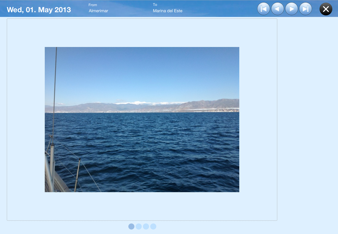 Le diaporama vous permet de visualiser vos photos enregistrées dans Logbook en plein écran.